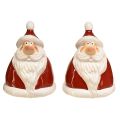 Floristik24 Santa Claus figure in red 13 cm – Ideal Christmas decoration for a festive atmosphere – 2 pieces