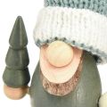 Floristik24 Christmas gnome decoration gnome wood green mint H14cm 6pcs